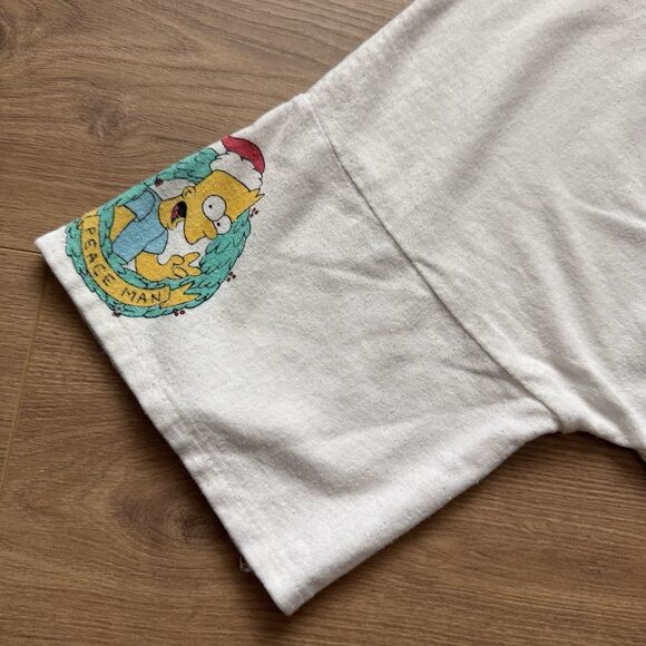 Vintage 90s The Simpsons Bah Humbug Size L-XL T-shirt Tee 1990 Oversized Rare - Picture 6 of 11